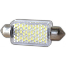 #B2-4 Autolampas 36SMD-LED, 3D, SV8.5 41mm 24V, balta 1gb