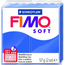 Cietējoša modelēšanas masa FIMO SOFT, 57 g, briljantzilā krāsa (brilliant blue)