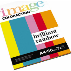 Krāsains papīrs IMAGE COLORACTION A4 80 g/m2, 7x10 lpp/iep. asorti briljanta varavīksne