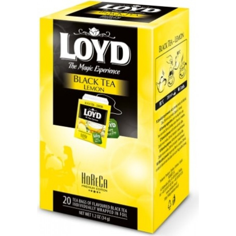 Melnā tēja LOYD Lemon FS 20x1,7g
