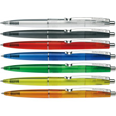 Lodīšu pildspalva SCHNEIDER ICY COLOURS K20, asorti caurspīdīgs korpuss, zila