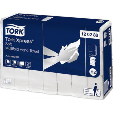 Papīra dvieļi TORK H2 Xpress Multifold Soft, 2 slāņi, balti, 180 gab., 120398 ( Gab. x 21 )
