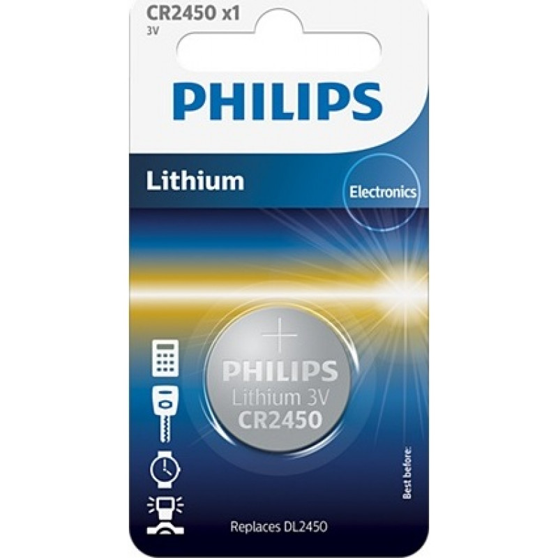 Philips B-5 Baterijas PHILIPS CR 2450 3V Lithium Minicells, 1 gab.