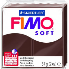 Cietējoša modelēšanas masa FIMO SOFT, 57 g, šokolādes brūnā krāsa (chocolate brown)
