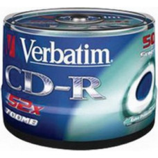 Kompaktdiski VERBATIM CD-R 700 MB 52x, 50 gab./iepak., spindle