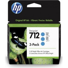 Hewlett-Packard HP Ink No.712 Cyan tri-pack (3ED77A)