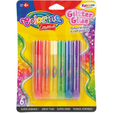 Dekoratīva līme COLORINO Rainbox Glitter Glue, 6 krāsas