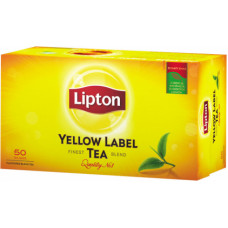 Melnā tēja LIPTON YELLOW LABEL, 50 maisiņi paciņā