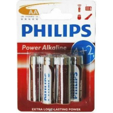 Philips B-5 Baterijas PHILIPS LR6/AA Power Alkaline, 6 gab.