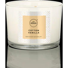 Aroma Aromātiskā svece Elegance 115g, Cotton Vanilla