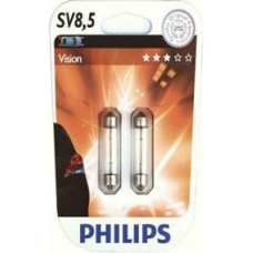 Philips Autolampa PHILIPS  12V 10W Vision, 2gab. (pirkstiņi) 10x43