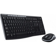 Komplekts LOGITECH MK270, bezvadu klaviatūra + pele, USB, EN, melna