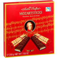 Šokolāde MAITRE TRUFFOUT Mozartbars Marzipan, kārbā, 200g