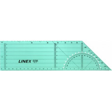 Universāls lineāls ģeometrijai LINEX Geo, zaļš