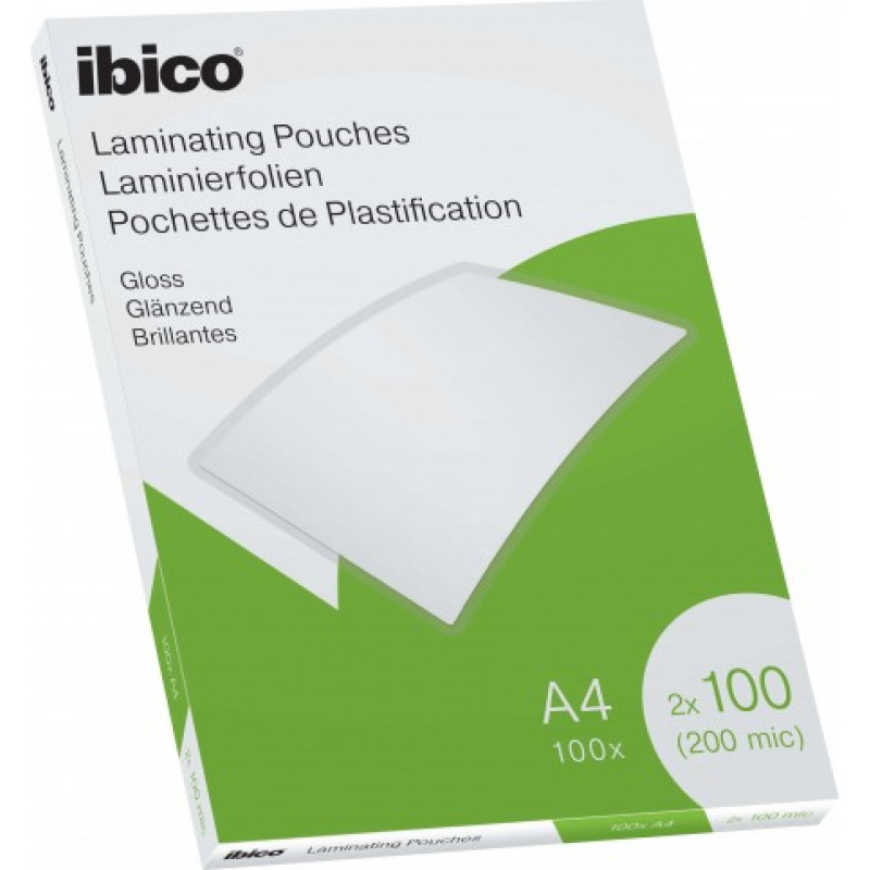 Laminēšanas kabatas Ibico, A4, 216x303 mm, 100 mik., 100 gab/iepak.