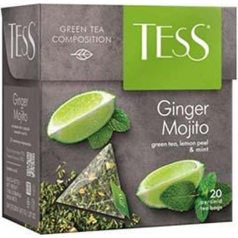 TESS Ginger Mohito zaļā tēja 20x1.8g