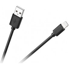 Vads USB A - lightning 1m, melns