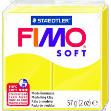 Cietējoša modelēšanas masa FIMO SOFT, 57 g, citronu dzeltenā krāsa (lemon yellow)