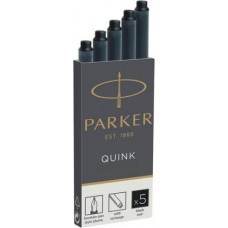 Tintes kapsulas PARKER pildspalvām QUINK melna tinte, 5 kapsulas/paciņā