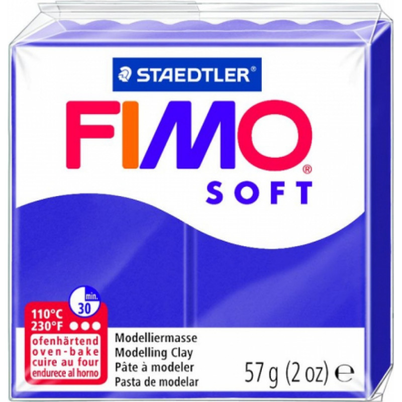 Cietējoša modelēšanas masa FIMO SOFT, 57 g, plūmju krāsa (plum)