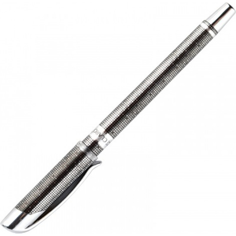 Lodīšu pildspalva CLARO ASTRA SILVER 1.0 mm, sudraba krāsas korpuss, melna tinte, 1 gab/blisterī ( Gab. x 12 )