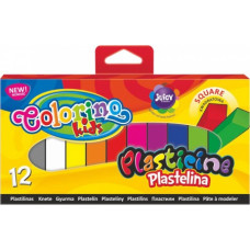 Plastilīns COLORINO KIDS 12 krāsas, kvadrātveida forma