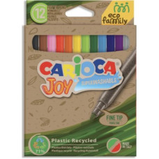Flomasteri CARIOCA Joy EcoFamily, 12 krāsas