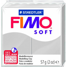 Cietējoša modelēšanas masa FIMO SOFT, 57 g, pelēkā krāsa (dolphin grey)