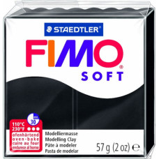 Cietējoša modelēšanas masa FIMO SOFT, 57 g, melnā krāsa