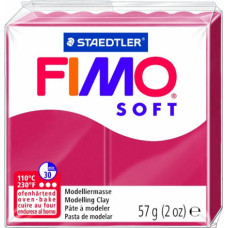 Cietējoša modelēšanas masa FIMO SOFT, 57 g, ķiršu krāsa (cherry red)