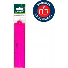 Lineāls LINEX Folden 15/30 cm, rozā