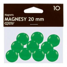 Magnēti 20 mm,  zaļa krāsa