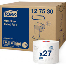 Tualetes papīrs TORK Advanced Compact T6, 2 sl., 9.9 cm x 100 m, baltā krāsā ( Gab. x 27 )