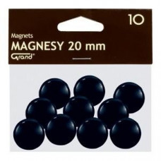 Magnēti 20 mm,  melna krāsa