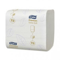 Tualetes papīrs loksnēs TORK Premium Extra Soft T3,  2 slāņi