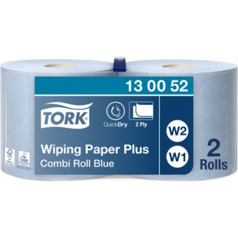 Industriālais papīrs TORK Advanced 420 W1/W2, 2 sl., 750 lapas rullī, 23.5 cm x 255 m, zilā krāsā ( Gab. x 2 )