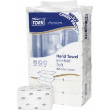 Roku salvetes TORK Premium Interfold Soft H2, 2 sl., 110 salvetes, 34 x 21.2 cm, baltā krāsā ( Gab. x 21 )