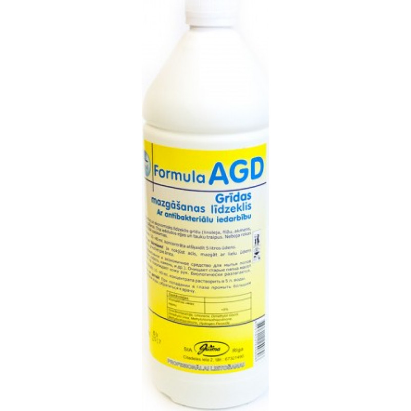 Grīdas mazgāšanas līdzeklis ar antibakteriālu iedarbību EWOL Professional Formula AGD, 1 L