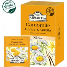 Augļu un zāļu tēja AHMAD kumelīšu, medus un vaniļa, 20 maisiņi x 1.5 g paciņā