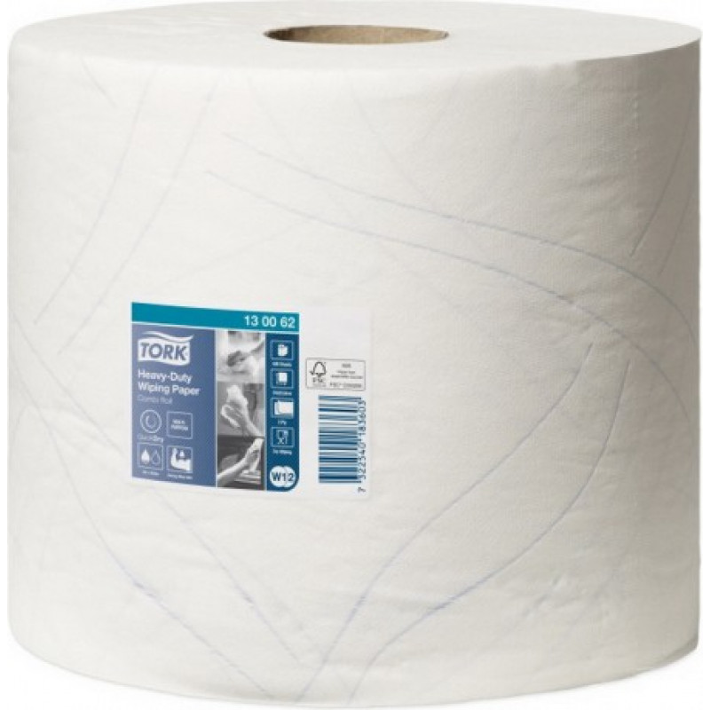 Industriālais papīrs TORK Advanced 430 Wiper W1/W2, 2 sl., 500 lapas rullī, 23.5 cm x 170 m, baltā krāsā ( Gab. x 2 )