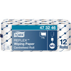 Papīra dvieļi TORK Advanced Reflex Mini M3, 1.sl., 343 lapiņas rullī, 19.8 x 35 cm, 120 m/rullī, baltā krāsā ( Gab. x 12 )