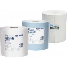Industriālais papīrs TORK Advanced 440 W1, 3.sl., 750 lapas rullī, 37 cm x 255 m, zilā krāsā