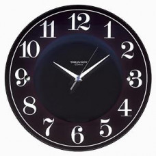 Sienas pulkstenis TROYKA,  stikla diametrs 35cm,  melnā krāsa