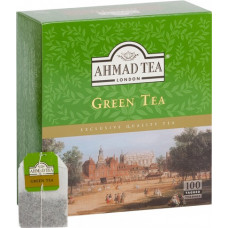 Zaļā tēja AHMAD GREEN, 100 maisiņi paciņā