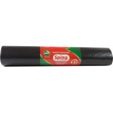 Atkritumu maisi SPINO, tilpums 300 L, 5 gab., 50 mkr, LDPE, 120 x 135 cm, melnā krāsā
