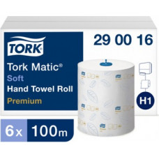 Roku dvieļu rullis TORK Premium Matic Extra Soft , 2 sl., 408 lapas rullī, 21 cm x 100 m, baltā krāsā ( Gab. x 6 )