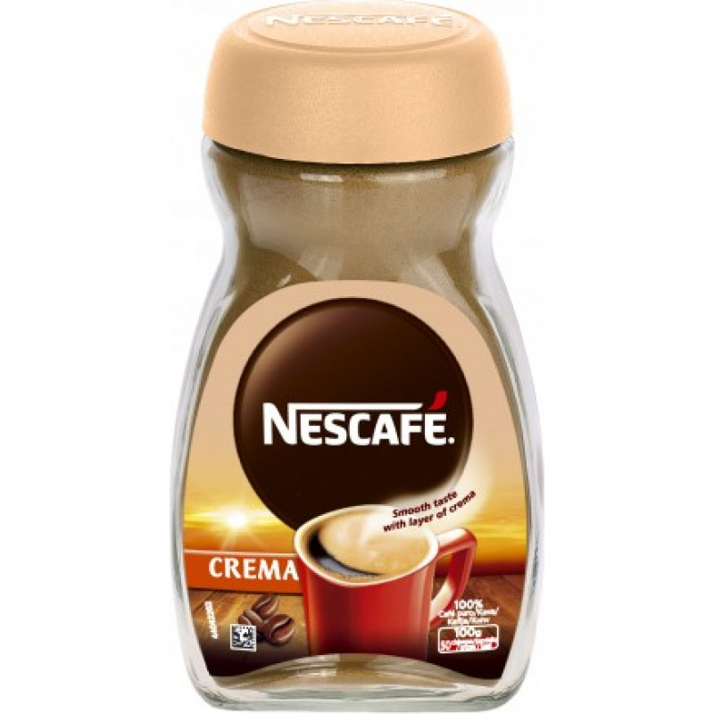 Šķīstošā kafija NESCAFE CLASSIC Crema, stikla burciņā, 100 g