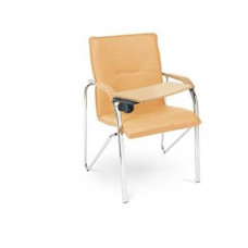 Konferenču krēsls NOWY STYL SAMBA ULTRA, gaišas ādas imitācija, krāsa - color eco-13, BOX-2, koka rokturi