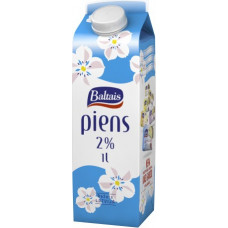 Piens BALTAIS 2%, kartonā (ar korķi), 1 l  Tukuma piens