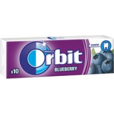 Košļājamā gumija ORBIT Blueberry Stickpack 10 gab.
